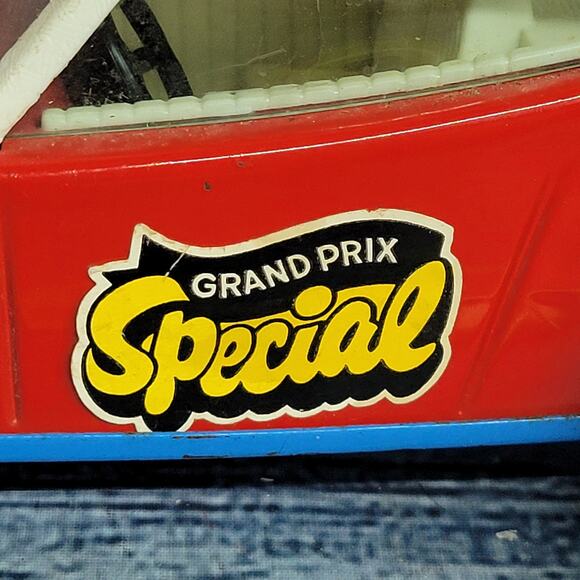 Vintage Nylint Grand Prix Special pressed steel Coupe race car red, white, blue - Picture 8 of 14